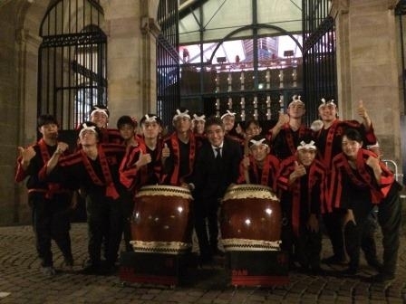Avec l'ensemble de Taiko 
