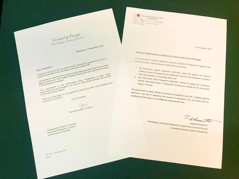 Contribution financière au Conseil de l'Europe